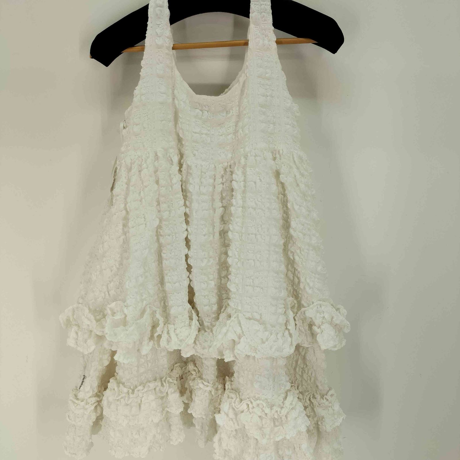 リトルサニーバイト little sunny bite checker frill dress / WHITE