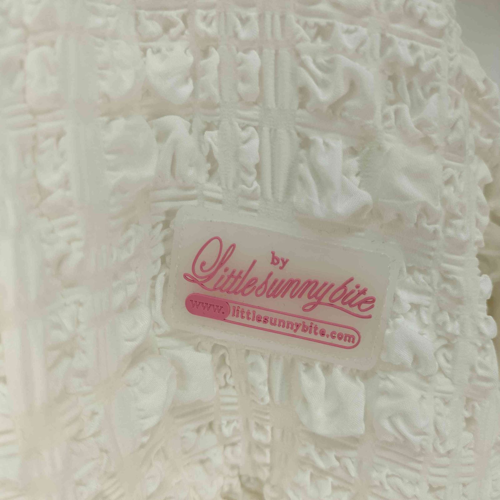リトルサニーバイト little sunny bite checker frill dress / WHITE リトルサニーバイト little sunny bite checker frill dress / WHITE