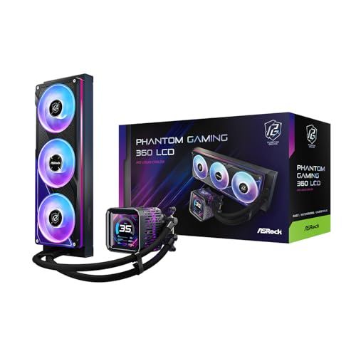 ASRock 水冷クーラー Phantom Gaming 360mm簡易水冷3.4インチLCDディスプレイ搭載 ARGBファン CPU温度表示対応 高耐久ポンプ LGA1700 AM5 対応 国内正規代理店品★m 4c7d0dc2 24,338円