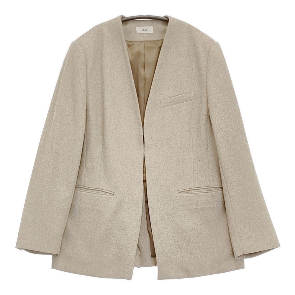 イエナ ジャケット 38 IENA ＆NAVY ノーカラーツイードジャケット サイズ38 定価36300円 ノー