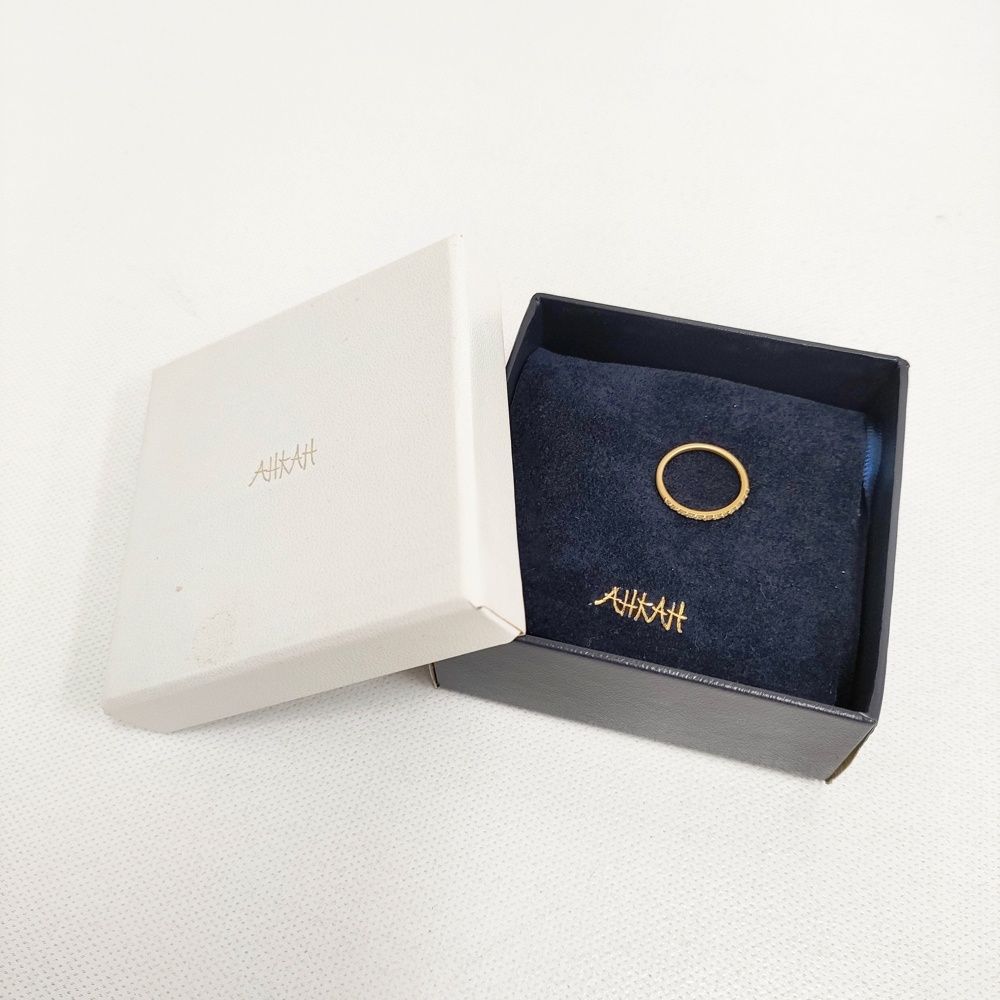 AHKAH ドゥーズブリエ リング 18Kイエローゴールド ダイヤモンド 0.12