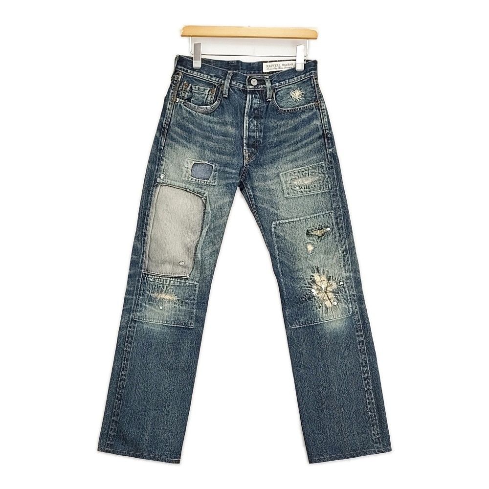 KAPITAL BORO パッチワーク ヴィンテージ加工 サイズ1/S デニムパンツ