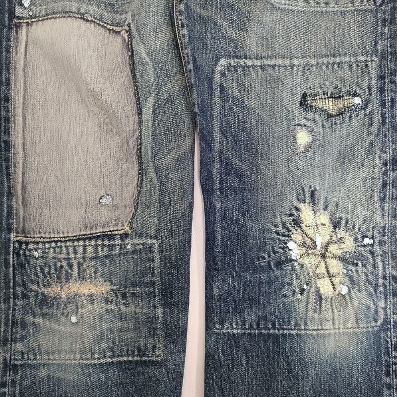 KAPITAL BORO パッチワーク ヴィンテージ加工 サイズ1/S デニムパンツ
