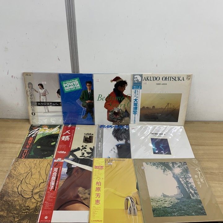 □01)【1点限り!】邦楽など レコードまとめ売り約55点大量セット/松田