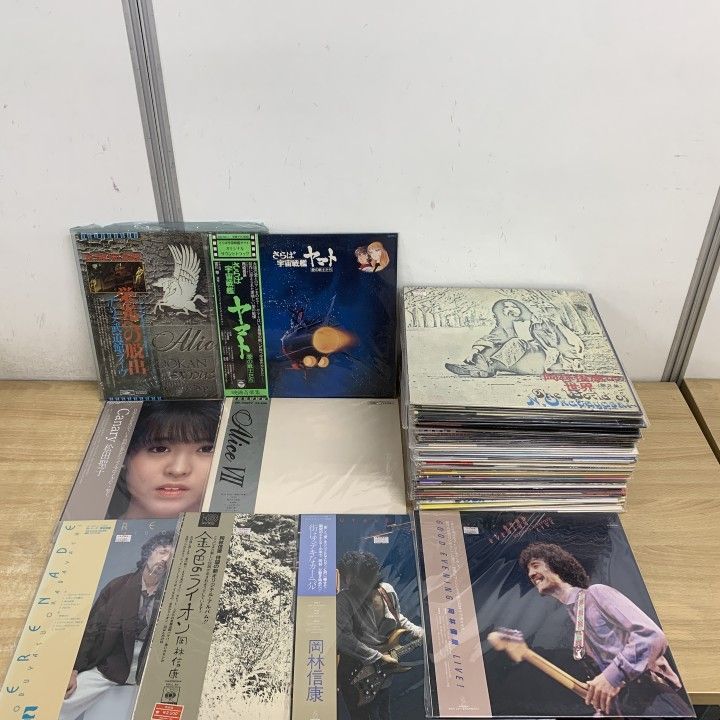 □01)【1点限り!】邦楽など レコードまとめ売り約55点大量セット/松田