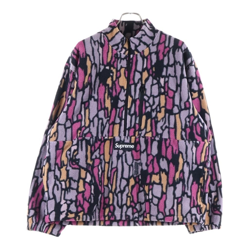 SUPREME (シュプリーム) 20AW Polartec Hooded Sweatshirt Purple Treebark Camo ポーラテック フリースジャケット ピンク カモフラ