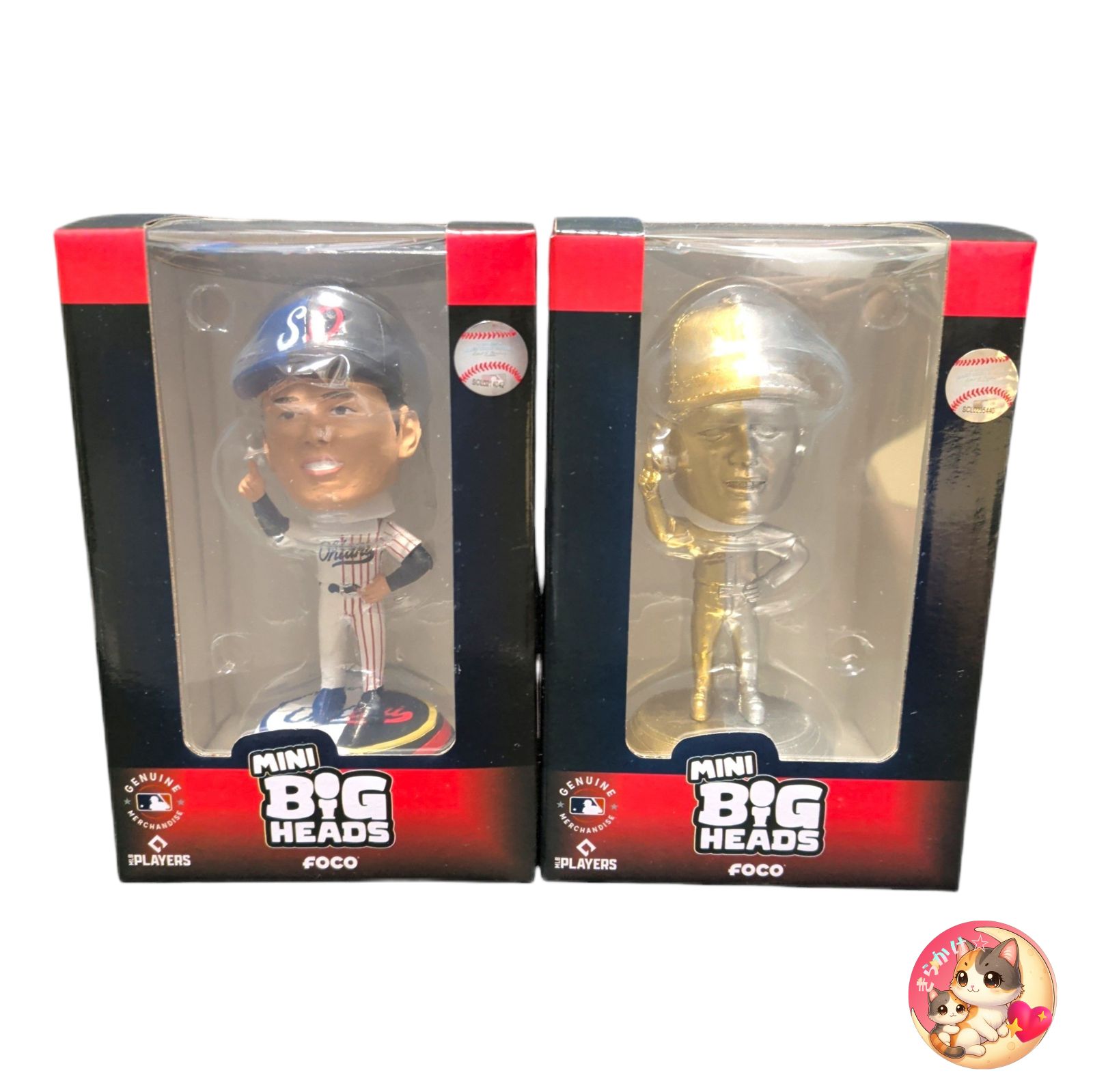 大谷翔平 FOCO MLB公式 MINI BIG HEADS フィギュア 世界3000体限定 2体