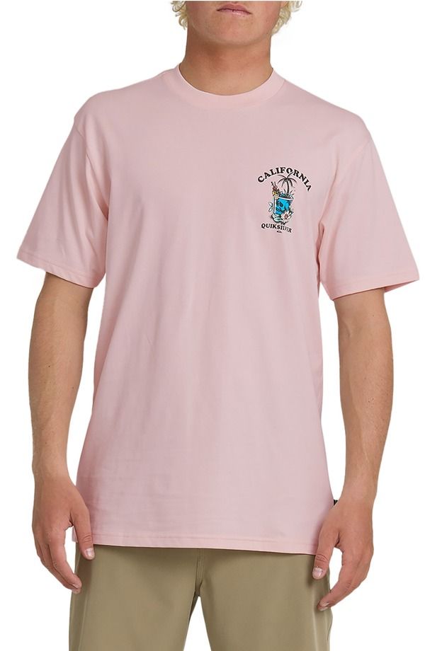 クイックシルバー メンズ トップス Tシャツ コットン グラフィック Quiksilver CA Skull Tail Cotton Graphic TShirt Rosewater