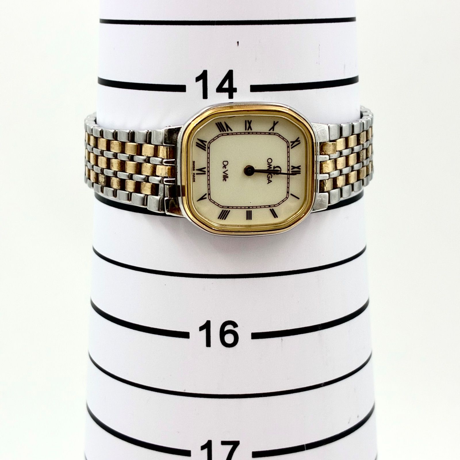 【稼働品】OMEGA デヴィル オクタゴン クォーツ 腕時計 コンビ 純正ブレス 純正ブレス】OMEGA/オメガ De Ville/デヴィル クォーツ オクタゴン