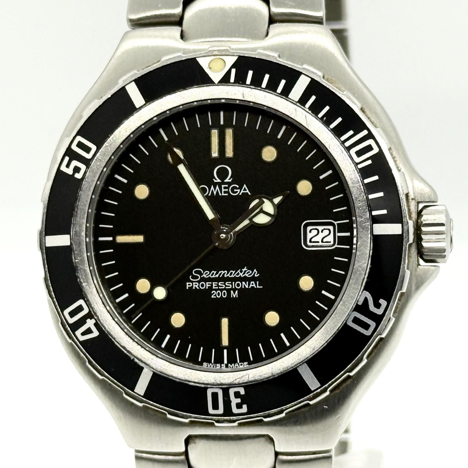 OMEGA オメガ シーマスター プロフェッショナル 200M ブラック QZ メンズ 腕時計 稼働品 85,525円
