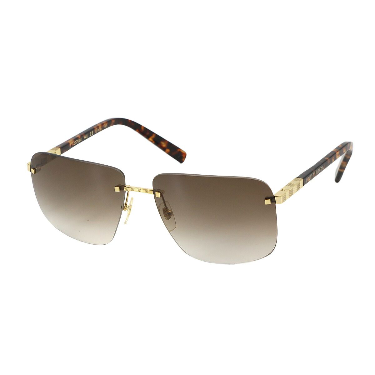 ルイ ヴィトン LOUIS VUITTON アトラクション リムレス サングラス ブラウン スクエア Z0703U Attraction Rimless Sunglasses 90343706