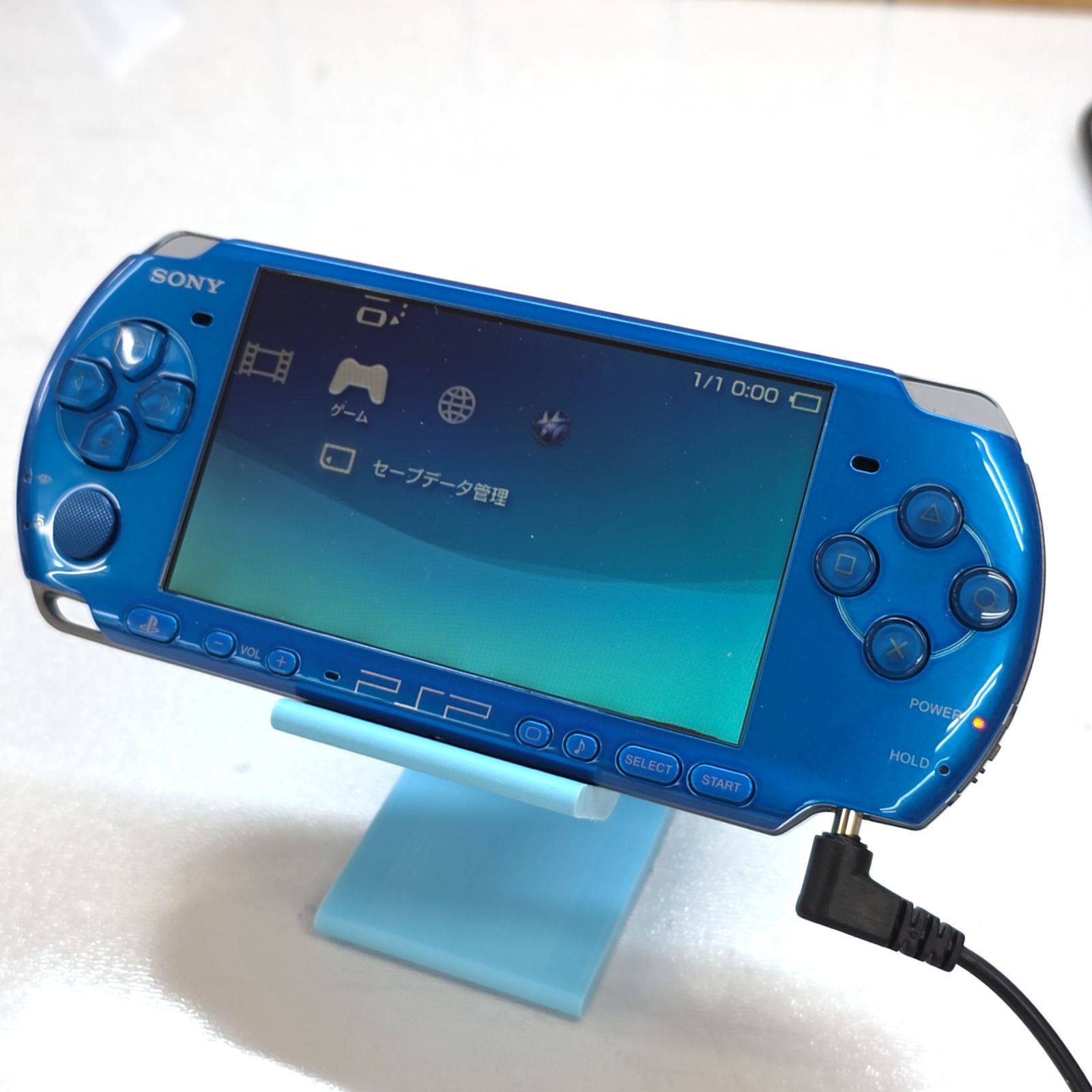 psp3000中古 SONY PSP-3000 バイブラント・ブルー 本体 携帯ゲーム機
