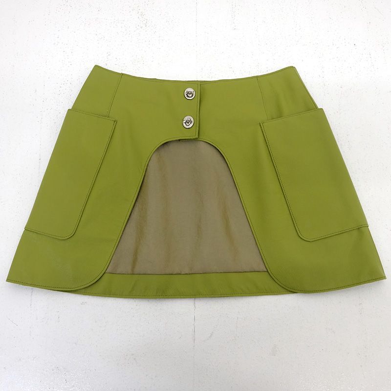 三重店】FUMIKA UCHIDA LEATHER POCKET SKIRT レザースカート サイズ