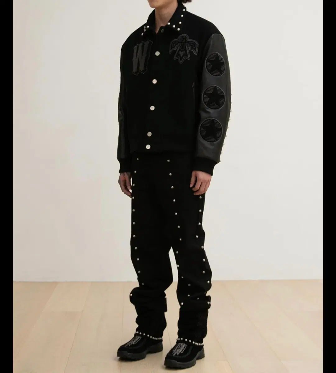 ウェスケン AZTEC SYMBOL EMBROIDERY スタッズ スタジャン (新品)(セットアップも出品)