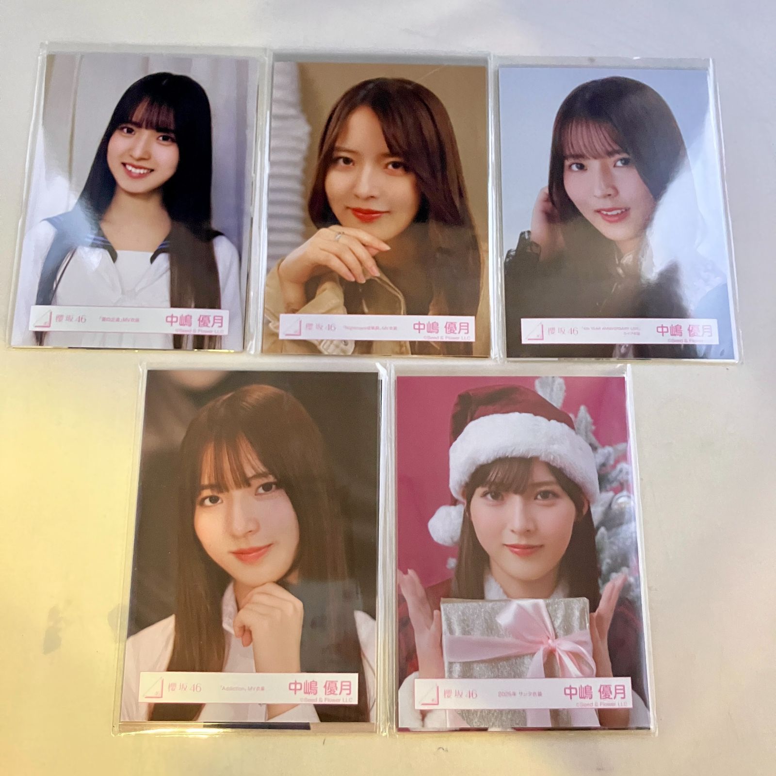 櫻坂46 中嶋優月 生写真 コンプ 4種 バラ2種 セット NLK077P f115