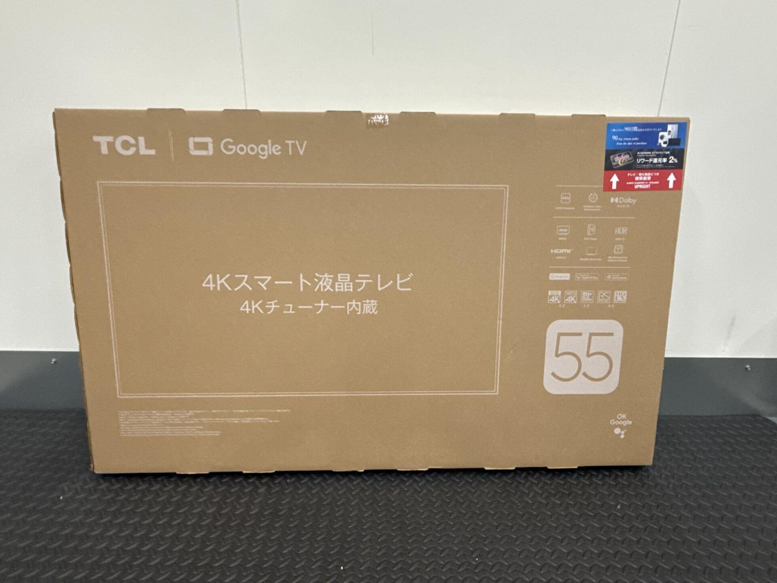 TCL 55インチ 4K 液晶テレビ 55P61K 55V型 Google TV AiPQプロセッサー