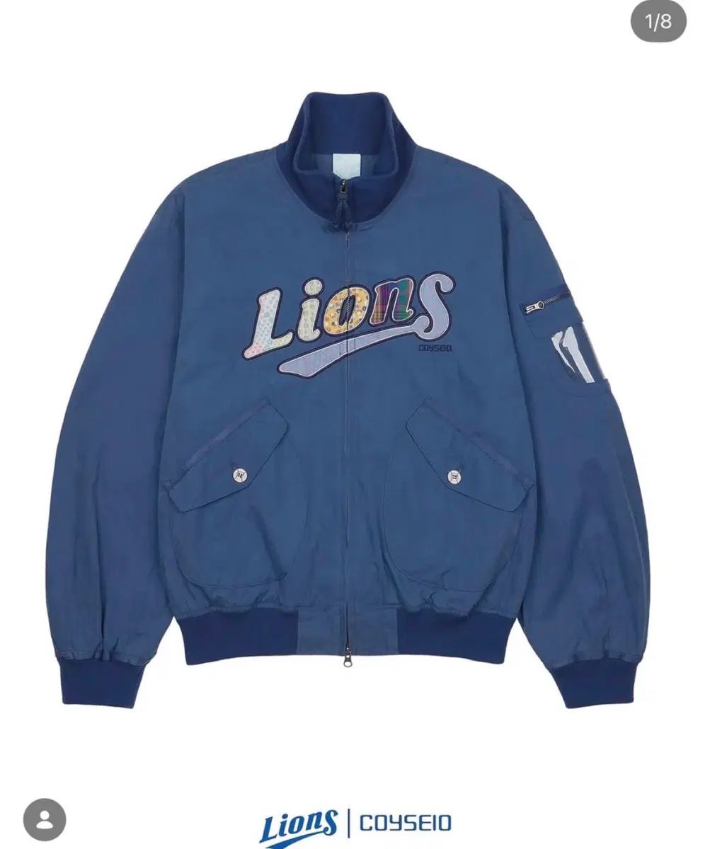 新品) s/m SAMSUNG サムスン LIONS₍ライオンズ₎ x ISSEY MIYAKE イッセイミヤケ 春 ブルゾン ジャケット ブルー