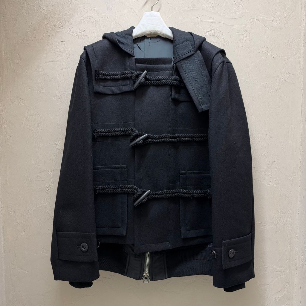 sacai サカイ 25AW Wool Melton Blouson ブルゾン 25-03846M ブラック size:-【代官山B10】