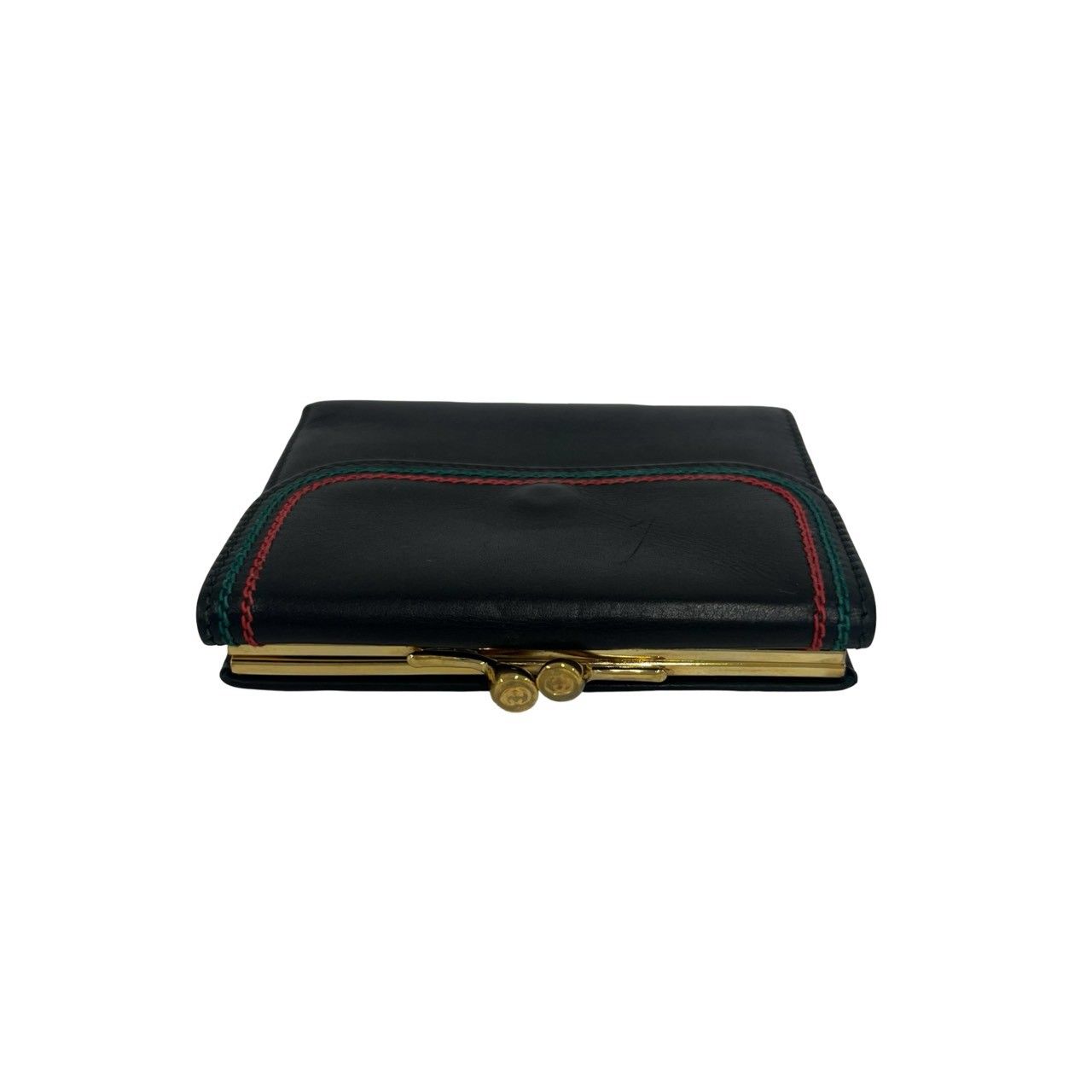 極 美品 GUCCI グッチ シェリーライン GG ロゴ 金具 レザー本革 がま口