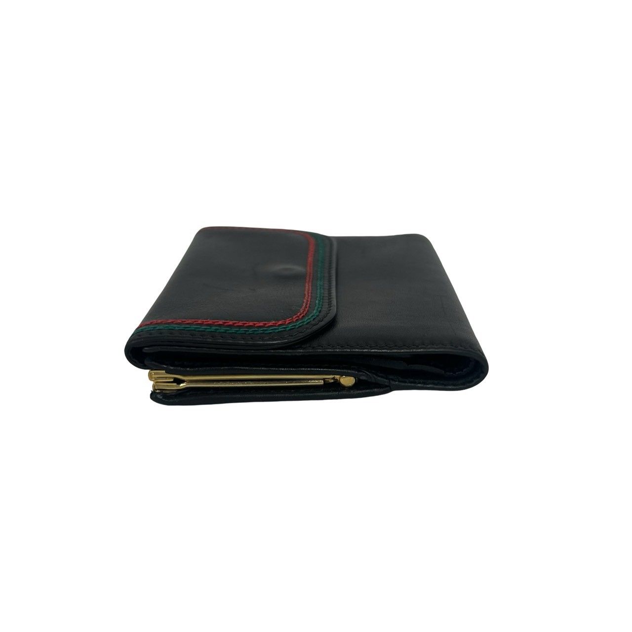 極 美品 GUCCI グッチ シェリーライン GG ロゴ 金具 レザー本革 がま口