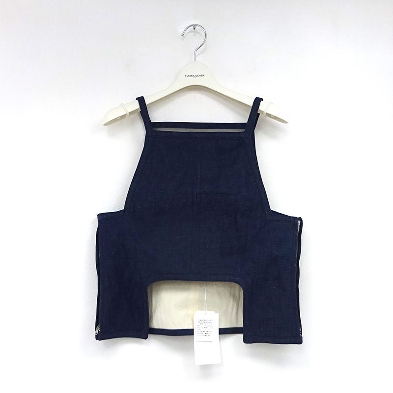 三重店】FUMIKA UCHIDA NEPPED DENIM SQUARE-NECK TOP サイズ:38 FU-V