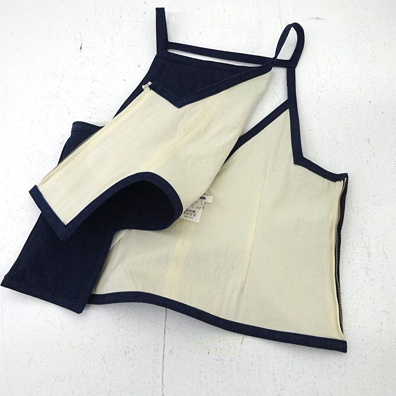 三重店】FUMIKA UCHIDA NEPPED DENIM SQUARE-NECK TOP サイズ:38 FU-V