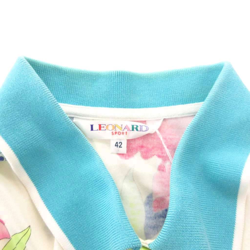 レオナールスポーツ LEONARD SPORT ポロシャツ 花柄 半袖 レトロライク