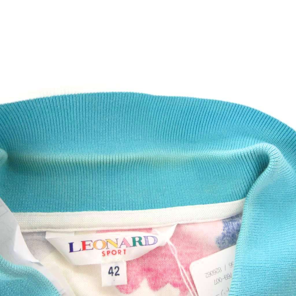 レオナールスポーツ LEONARD SPORT ポロシャツ 花柄 半袖 レトロライク