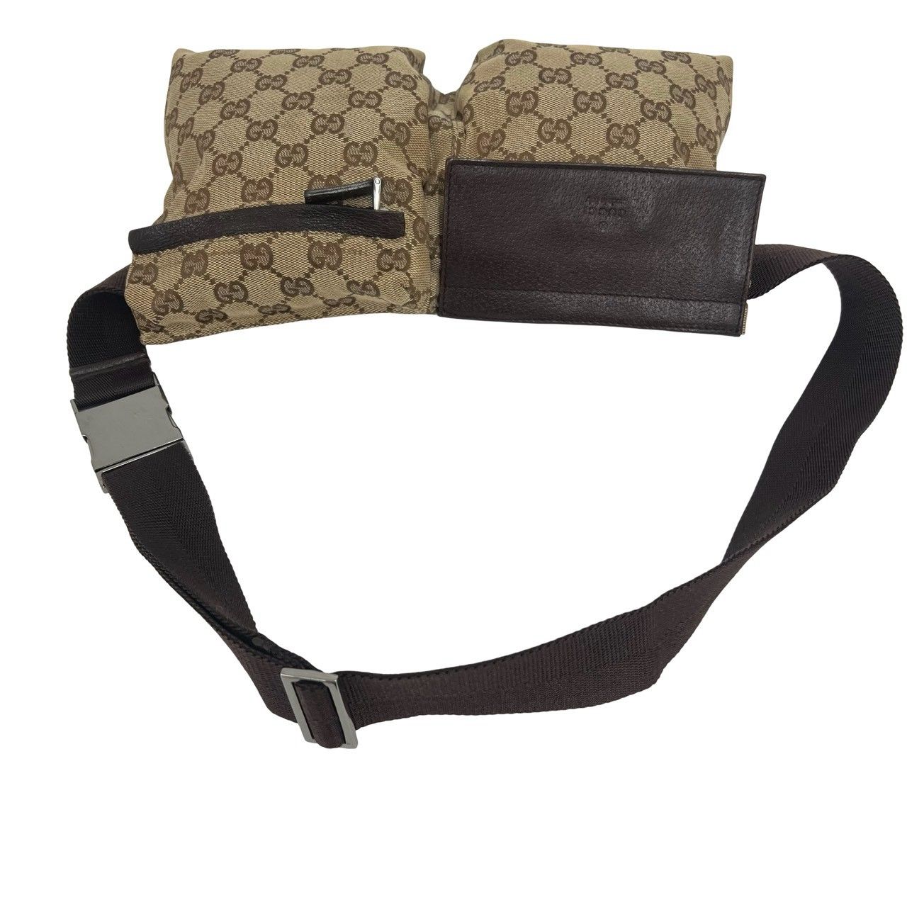 極 美品 希少品 GUCCI グッチ GG 柄 ロゴ キャンバス レザー 本革