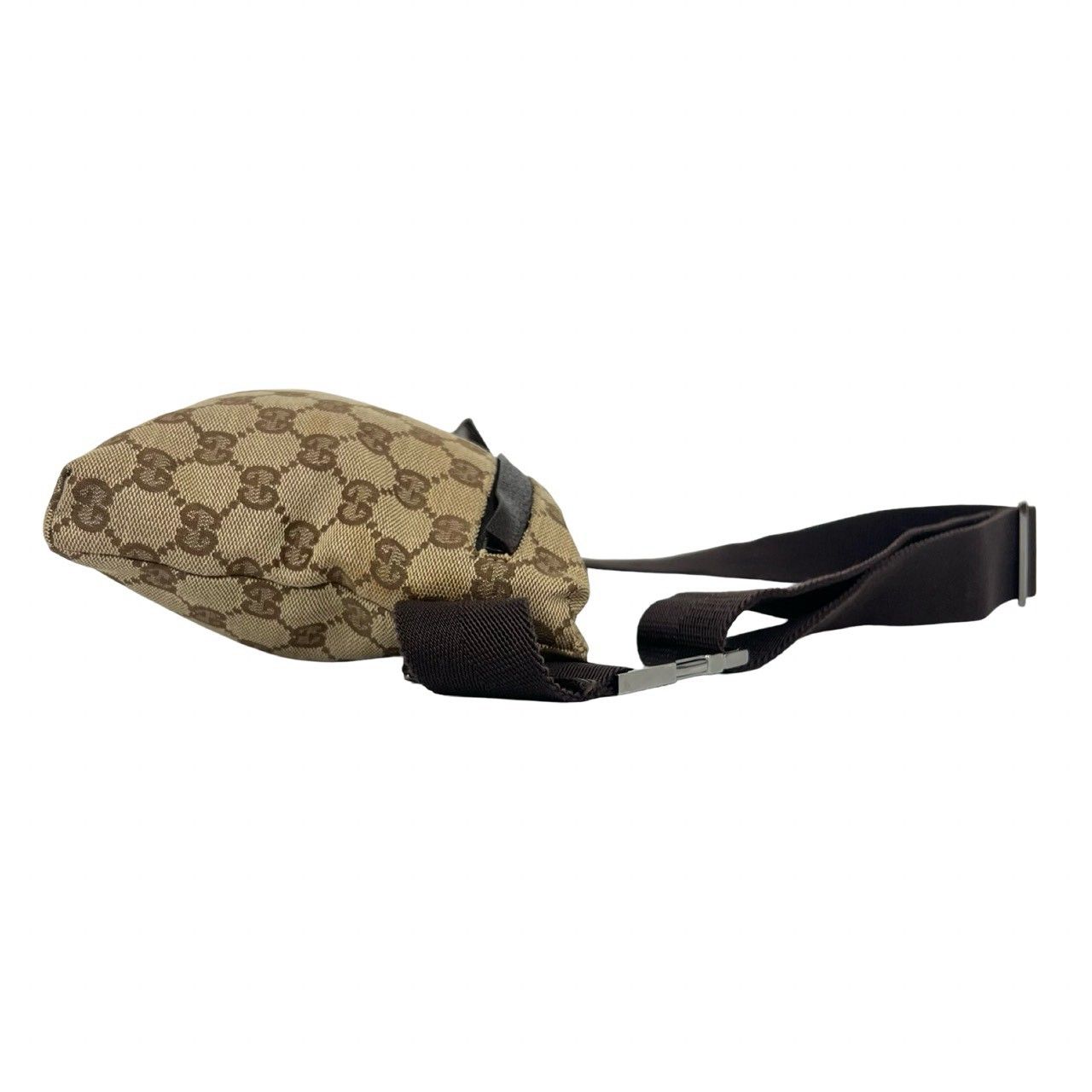 極 美品 希少品 GUCCI グッチ GG 柄 ロゴ キャンバス レザー 本革