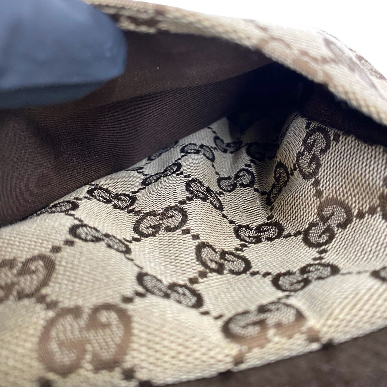 極 美品 希少品 GUCCI グッチ GG 柄 ロゴ キャンバス レザー 本革