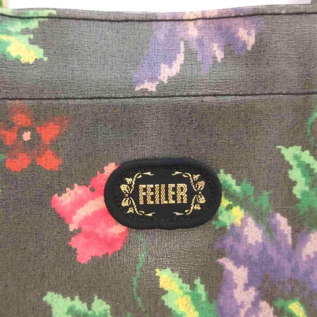 フェイラー FEILER ミニトートバッグ ハンドバッグ ロゴワッペン 花柄