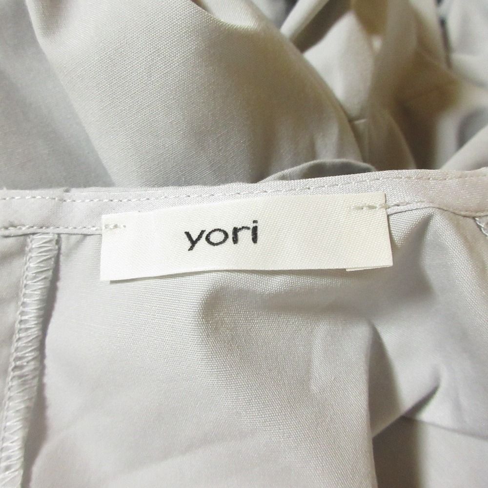 yori ヨリ ティアードロングブラウス チュニックシャツ Fサイズ ライト