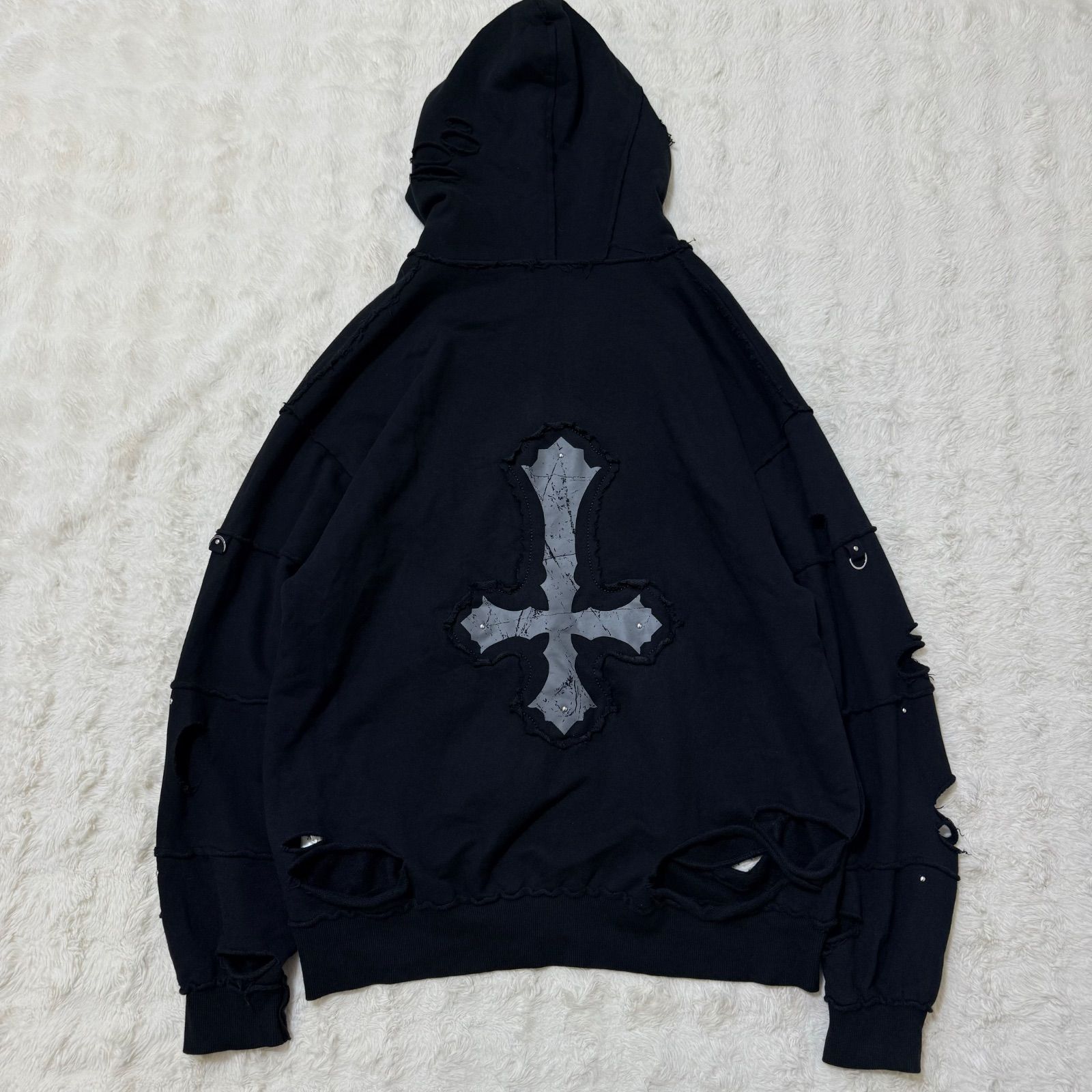 DimMoire ディムモアール 魔導士パーカー 逆十字 ダメージ加工