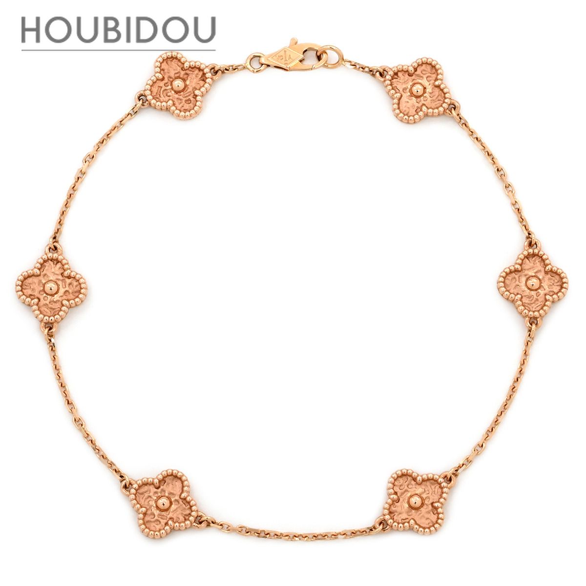 ヴァンクリーフアーペル Van Cleef & Arpels ブレスレット スウィート アルハンブラ 6モチーフ ローズゴールド ピンクゴールド 750PG 18K VCARO8DD00 【箱】【中古】 387,486円