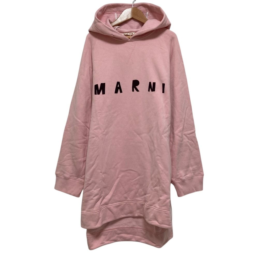 MARNI マルニ ロゴプリント ロング スウェットパーカー FLJE0095P1