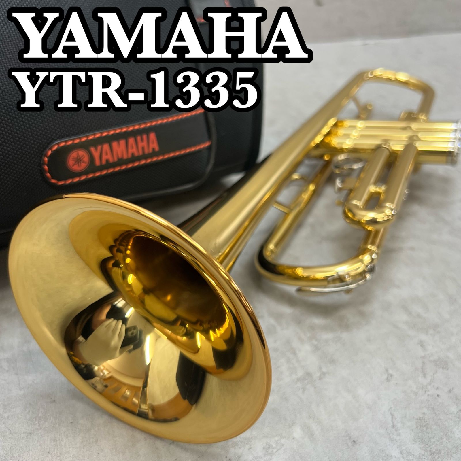 美品 ヤマハ B♭トランペット YTR-1335 ゴールドラッカー 純正