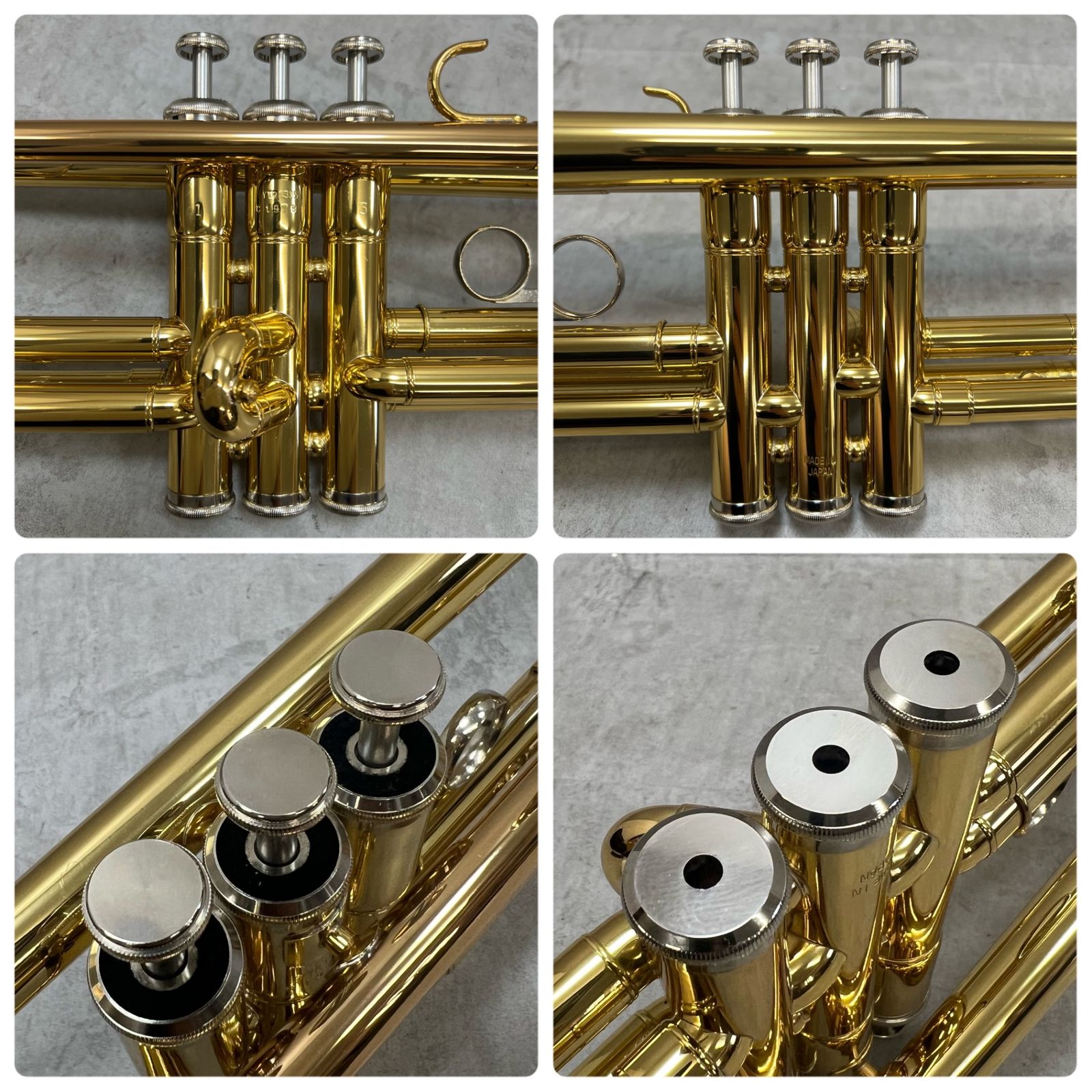美品 ヤマハ B♭トランペット YTR-1335 ゴールドラッカー 純正