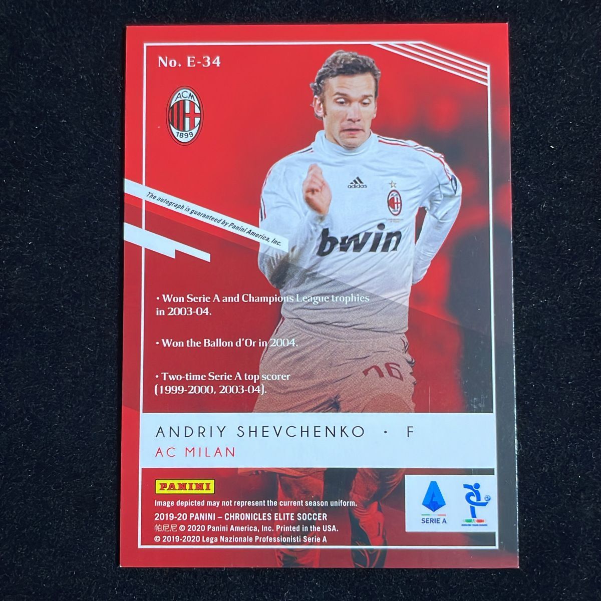 Andriy Shevchenko アンドリー・シェフチェンコ Panini Chronicles