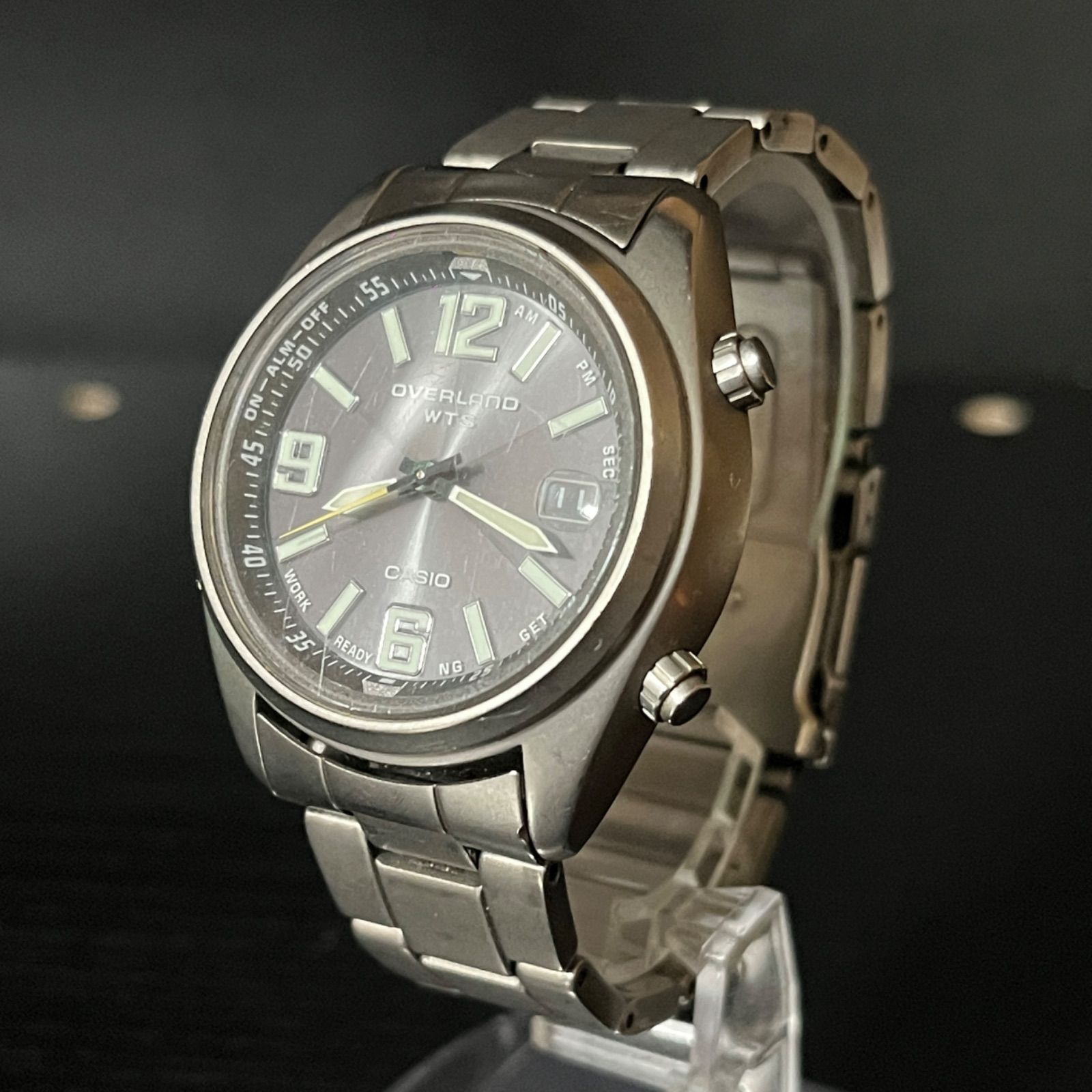 稼働品】 CASIO OVERLAND OVW-100TDJ 腕時計 電波ソーラー カシオ