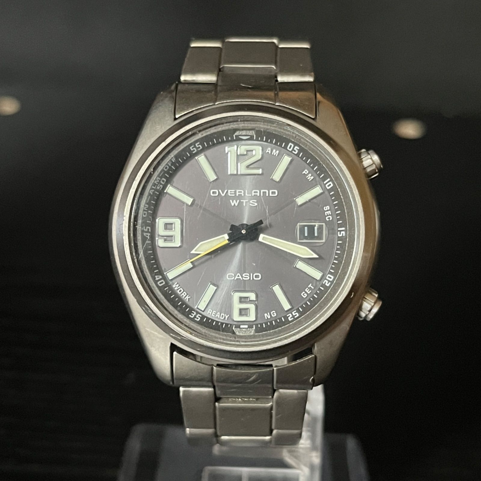稼働品】 CASIO OVERLAND OVW-100TDJ 腕時計 電波ソーラー カシオ