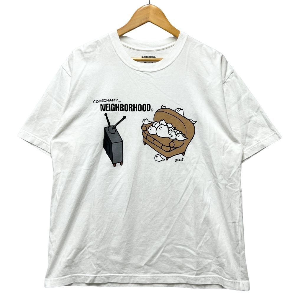 NEIGHBORHOOD ネイバーフッド ghost プリント 半袖Tシャツ ホワイト