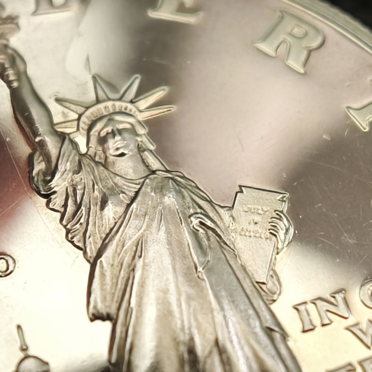 認定書 美品】 アメリカ自由の女神100周年 記念 1ドル銀貨 1986年