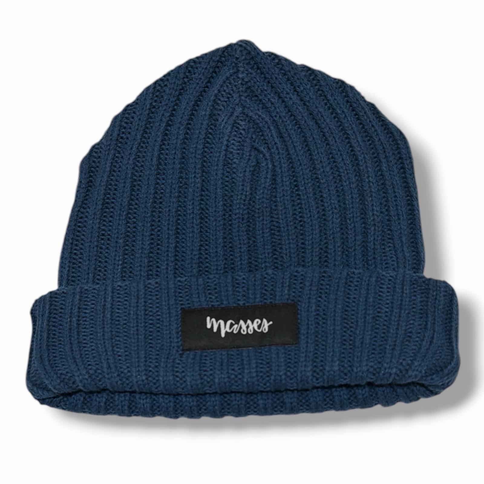 未使用 MASSES 25AW KNIT CAP ニットキャップ ニービー マシス ブルー