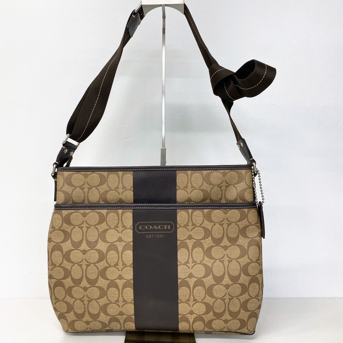 【人気】 コーチ シグネチャー メッセンジャー ショルダー 斜め掛け ブラウン COACH/コーチ シグネチャー ショルダーバッグ F70562 ブラウン/茶 斜め
