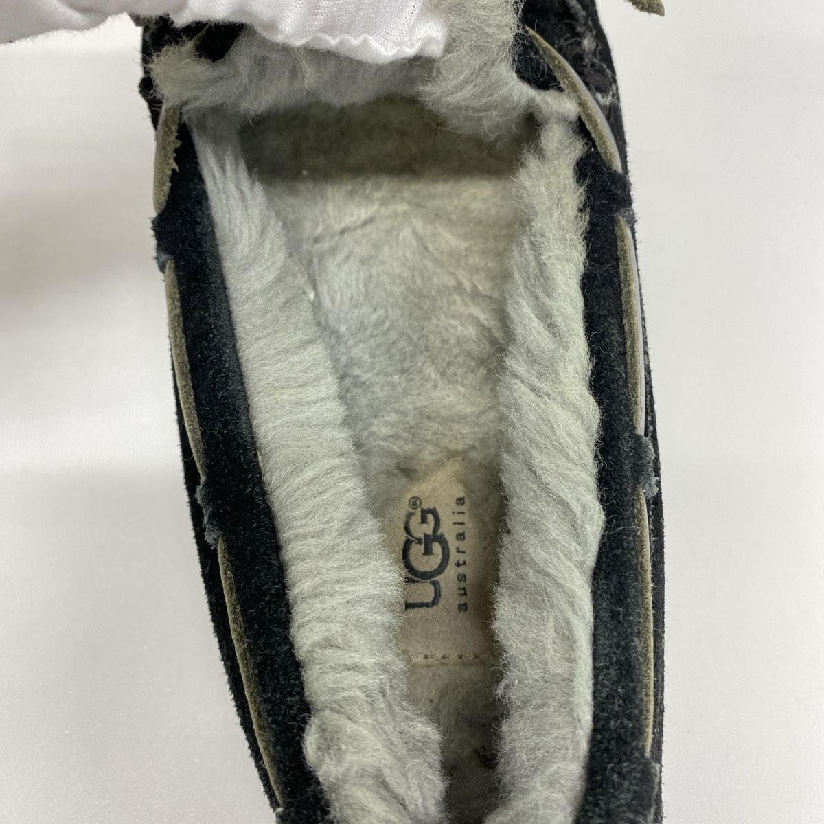 UGG australia モカシン/スリッポン 25cm ブラック ボア 1003390 アグ
