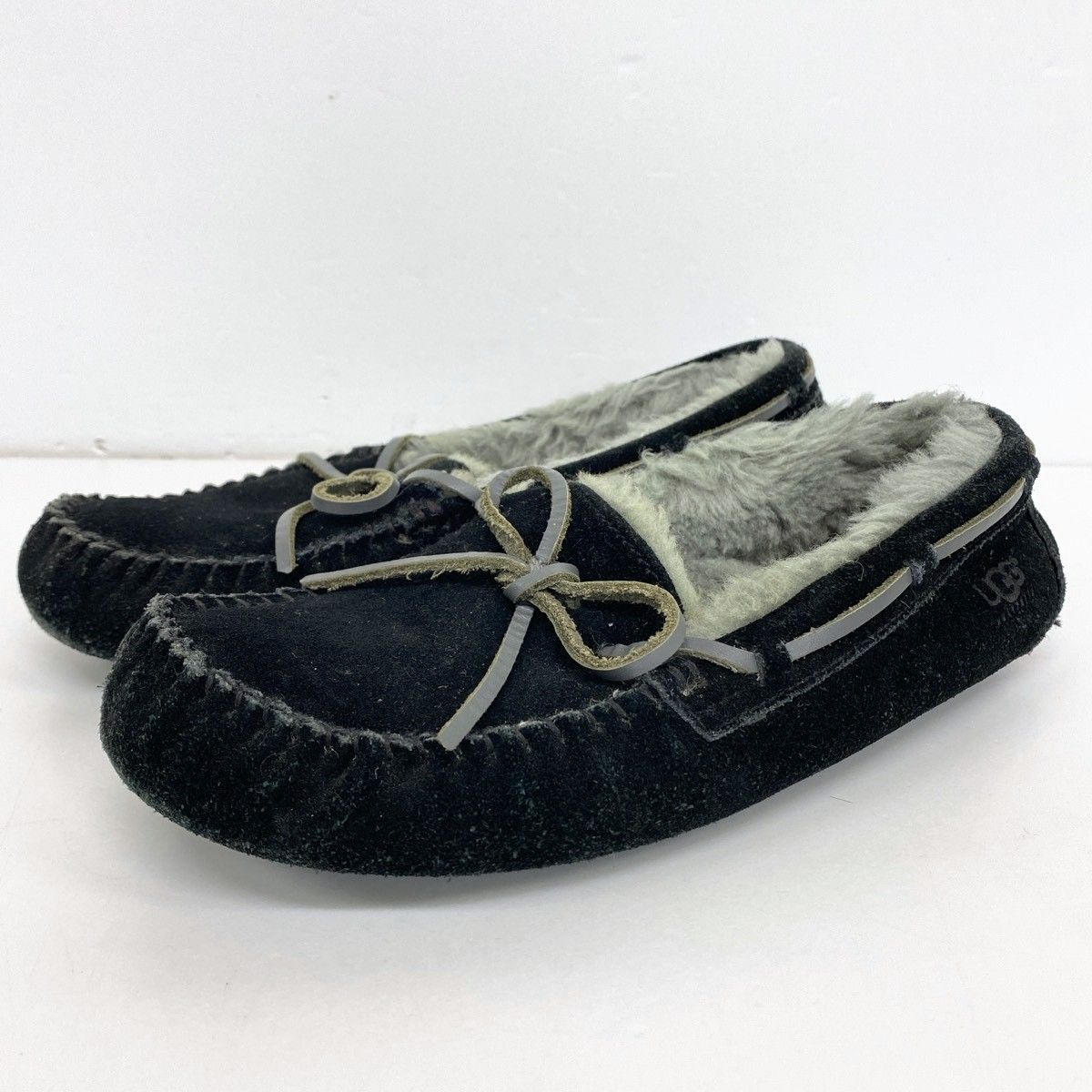 UGG australia モカシン/スリッポン 25cm ブラック ボア 1003390 アグ