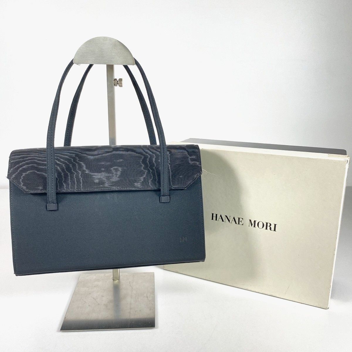 ★HANAE MORI【モリハナエ】フォーマルバッグ サークルロゴ ピンク レア 美品 HANAE MORI ハナエモリ ハンドバッグ/フォーマルバッグ ブラック