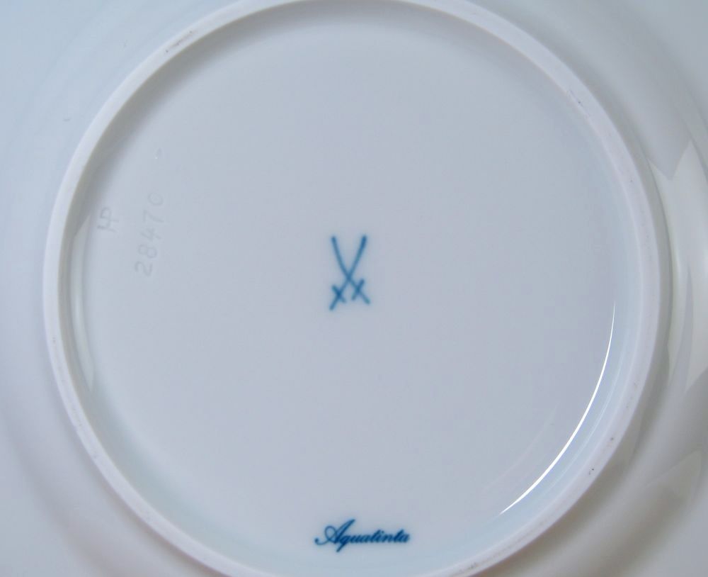 マイセン MEISSEN 歴代双剣マーク カップ＆ソーサートリオ 極美品