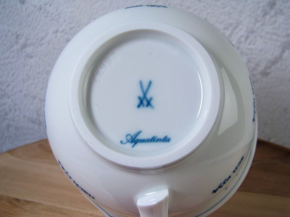 マイセン MEISSEN 歴代双剣マーク カップ＆ソーサートリオ 極美品